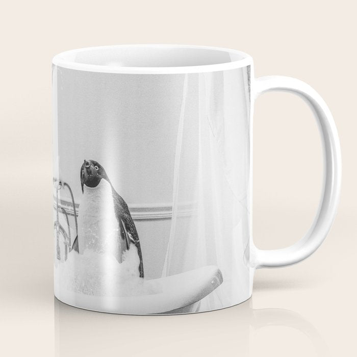 Penguin Taking a Bath Coffee Mug Gallery Image 1