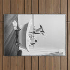 Penguin Taking a Bath Outdoor Rug Gallery Image 1