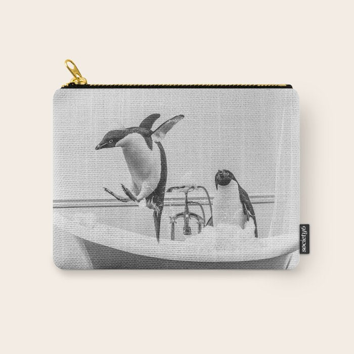 Penguin Taking a Bath Carry All Pouch Gallery Image 1