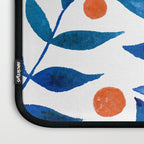 Watercolor berries and branches - blue and orange Laptop Sleeve Gallery Image 3
