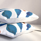 Watercolor berries and branches - blue and orange Pillow Sham Gallery Image 3