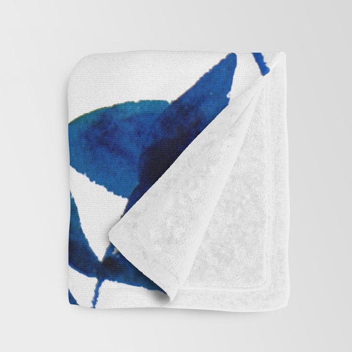 Watercolor berries and branches - blue and orange Throw Blanket Gallery Image 3