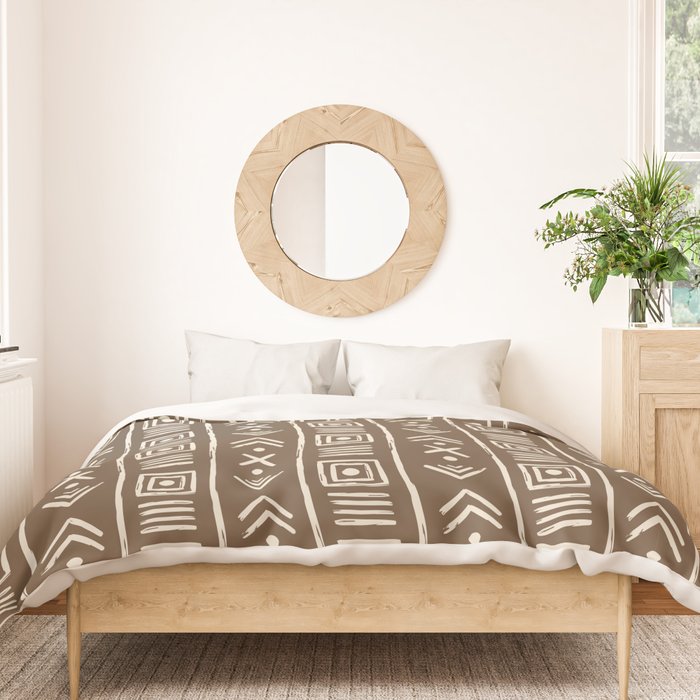Tribal Coffee Liqueur Pattern Duvet Cover Gallery Image 3