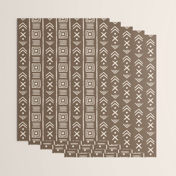 Tribal Coffee Liqueur Pattern Wrapping Paper Gallery Image 3