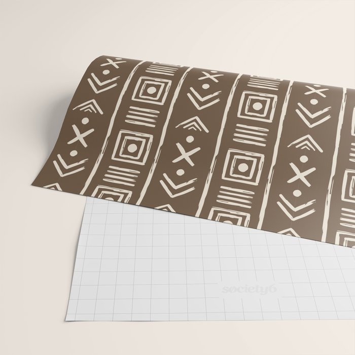 Tribal Coffee Liqueur Pattern Wrapping Paper Gallery Image 2