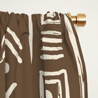 Tribal Coffee Liqueur Pattern Window Curtain Gallery Image 2