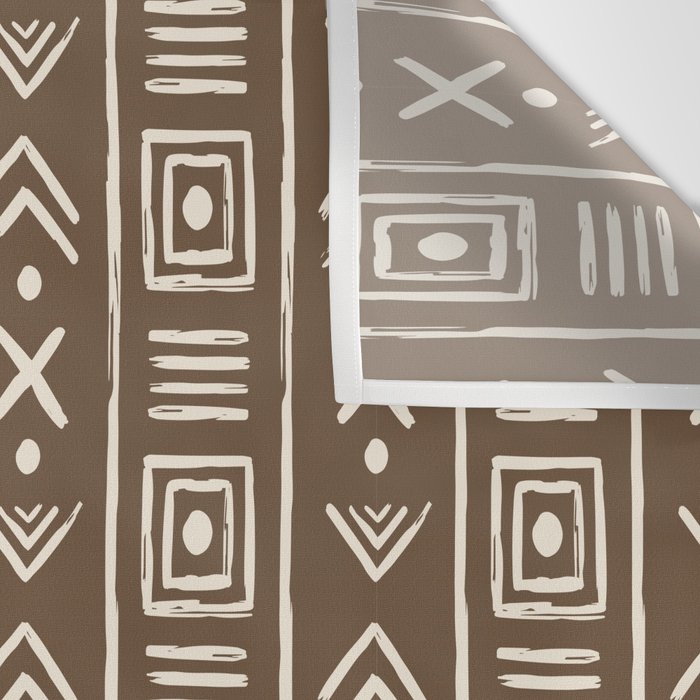 Tribal Coffee Liqueur Pattern Wall Tapestry Gallery Image 3