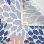 Festive, Floral Print, Coral, Peach, Light Blue, Navy Wall Tapestry Gallery Image 3
