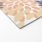 Festive, Floral Print, Coral, Peach, Light Blue, Navy Welcome Mat Gallery Image 2