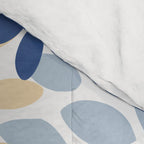 Festive, Floral Print, Coral, Peach, Light Blue, Navy Comforter Gallery Image 4