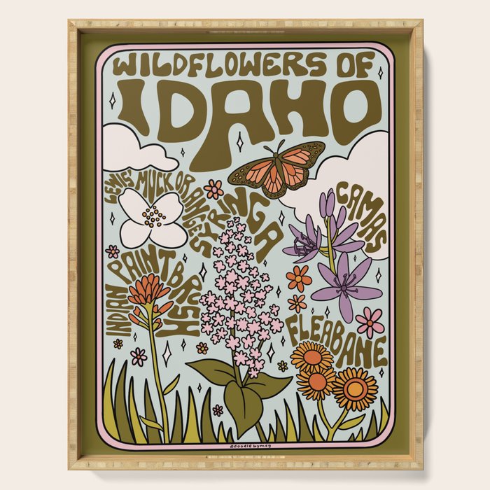 Idaho Wildflowers Serving Tray Gallery Image 1