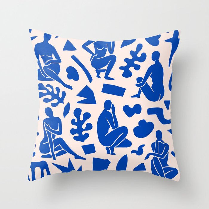 Henri Matisse The Blue Nude Cut Outs Art Pattern Throw Pillow Gallery Image 1