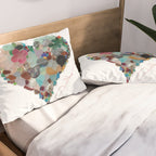 Love -  Sea Glass Heart A Unique Birthday & Fatherâs Day Gift Pillow Sham Gallery Image 2
