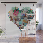 Love -  Sea Glass Heart A Unique Birthday & Fatherâs Day Gift Wall Mural Gallery Image 1