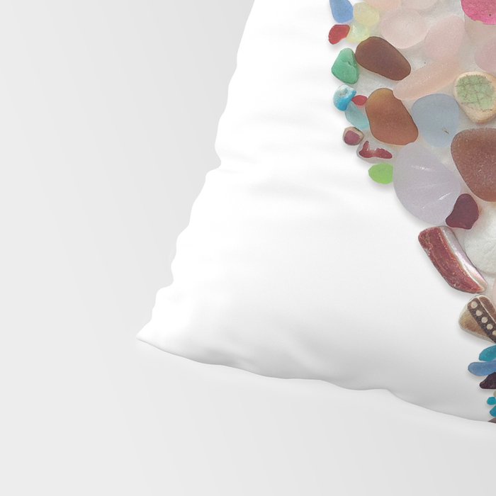 Love -  Sea Glass Heart A Unique Birthday & Fatherâs Day Gift Pillow Sham Gallery Image 4