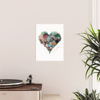Love -  Sea Glass Heart A Unique Birthday & Fatherâs Day Gift Poster Gallery Image 2