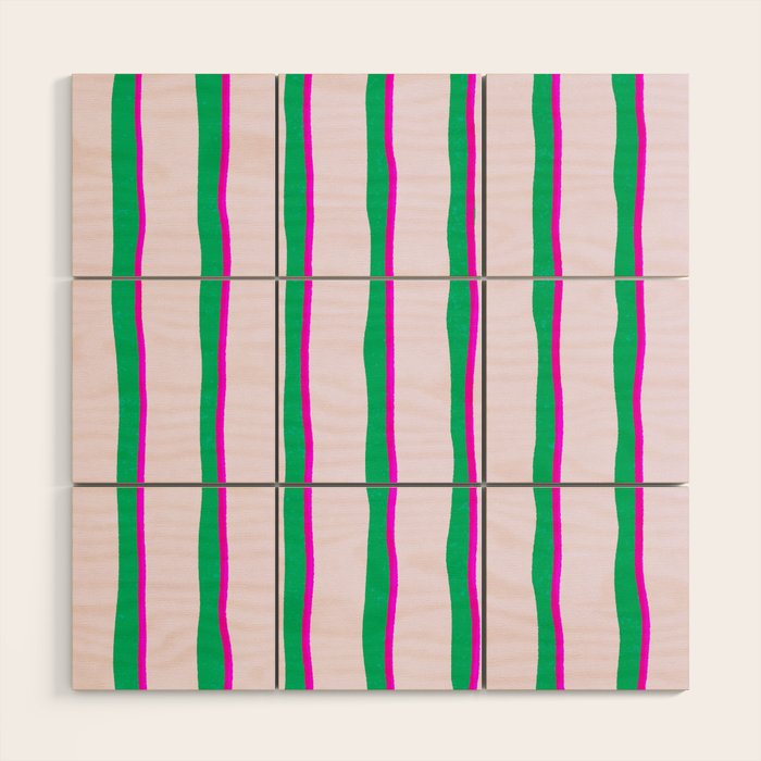 Jolly Stripes Wood Wall Art Gallery Image 1