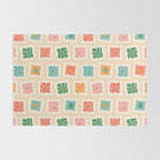 Vintage flower postage stamp pattern Rug Gallery Image 2