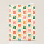 Vintage flower postage stamp pattern Stationery Card Gallery Image 2