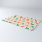 Vintage flower postage stamp pattern Rug Gallery Image 3