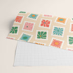 Vintage flower postage stamp pattern Wrapping Paper Gallery Image 2