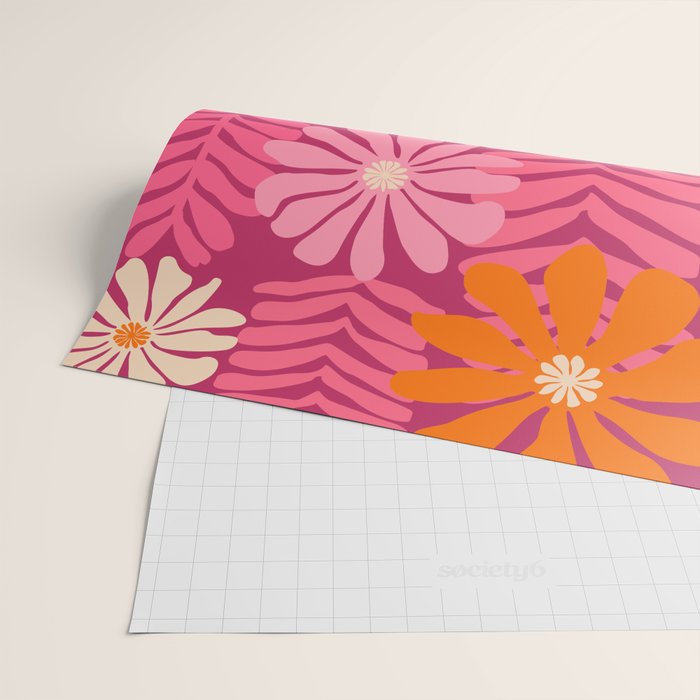 Secret Kisses Floral Design Wrapping Paper Gallery Image 2