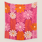 Secret Kisses Floral Design Wall Tapestry Gallery Image 4