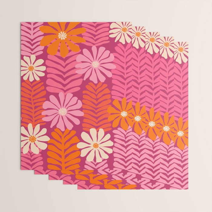 Secret Kisses Floral Design Wrapping Paper Gallery Image 3