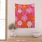 Secret Kisses Floral Design Wall Tapestry Gallery Image 2