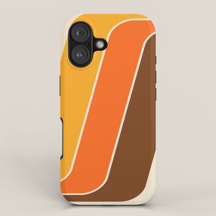 Retro 70s Stripe Colorful Rainbow 521 iPhone Case Gallery Image 1