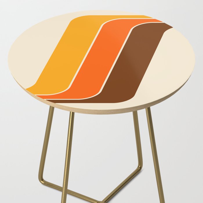 Retro 70s Stripe Colorful Rainbow 521 Side Table Gallery Image 2