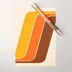 Retro 70s Stripe Colorful Rainbow 521 Wrapping Paper Gallery Image 1