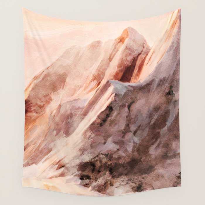 snow mountains landscape Wall Tapestry Gallery Image 4