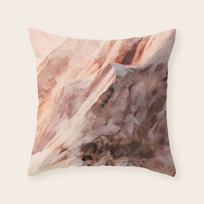 snow mountains landscape Throw Pillow Gallery Image 6