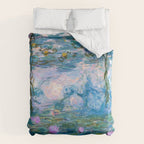 Water Lilies Monet Teal Duvet Cover Gallery Image 6