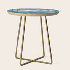 Water Lilies Monet Teal Side Table Gallery Image 1