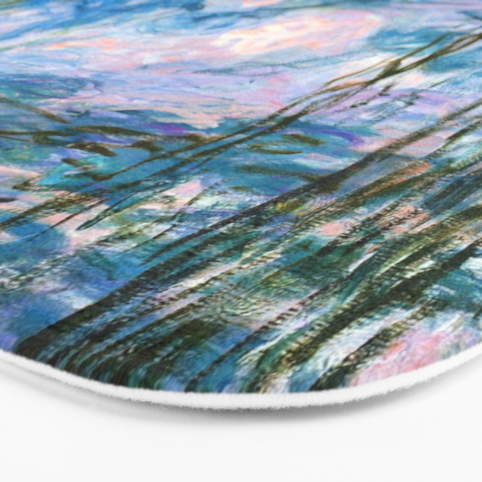 Water Lilies Monet Teal Bath Mat Gallery Image 3