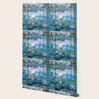 Water Lilies Monet Teal Wallpaper Gallery Image 2
