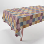 Checkered Multicolor Pattern VIII Retro Fall Tablecloth Gallery Image 1