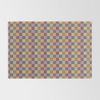 Checkered Multicolor Pattern VIII Retro Fall Rug Gallery Image 2