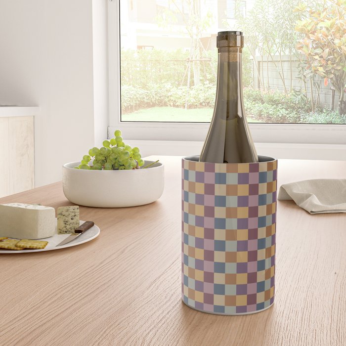 Checkered Multicolor Pattern VIII Retro Fall Wine Chiller Gallery Image 4