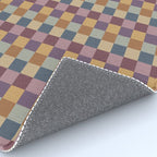 Checkered Multicolor Pattern VIII Retro Fall Rug Gallery Image 4