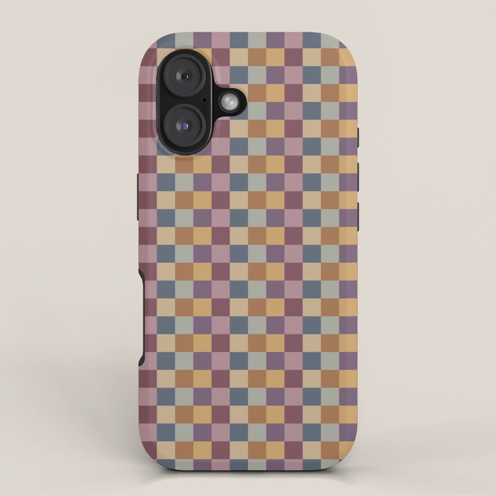 Checkered Multicolor Pattern VIII Retro Fall iPhone Case Gallery Image 1