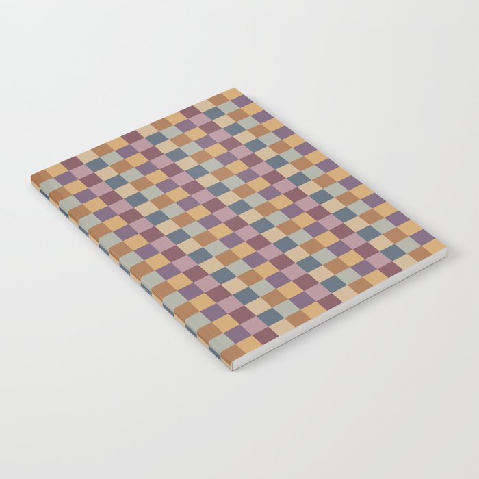 Checkered Multicolor Pattern VIII Retro Fall Notebook Gallery Image 1