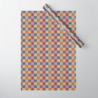 Checkered Multicolor Pattern VIII Retro Fall Wrapping Paper Gallery Image 1
