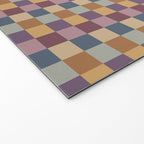 Checkered Multicolor Pattern VIII Retro Fall Welcome Mat Gallery Image 2