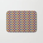 Checkered Multicolor Pattern VIII Retro Fall Bath Mat Gallery Image 1