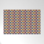 Checkered Multicolor Pattern VIII Retro Fall Welcome Mat Gallery Image 1