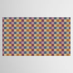 Checkered Multicolor Pattern VIII Retro Fall Tablecloth Gallery Image 2