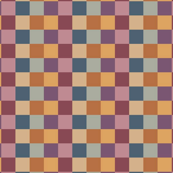 Checkered Multicolor Pattern VIII Retro Fall Coffee Mug Gallery Image 2